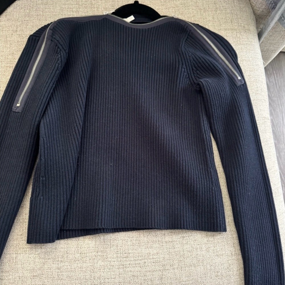 Alexander Wang Ribbed Black Crewneck Sweater